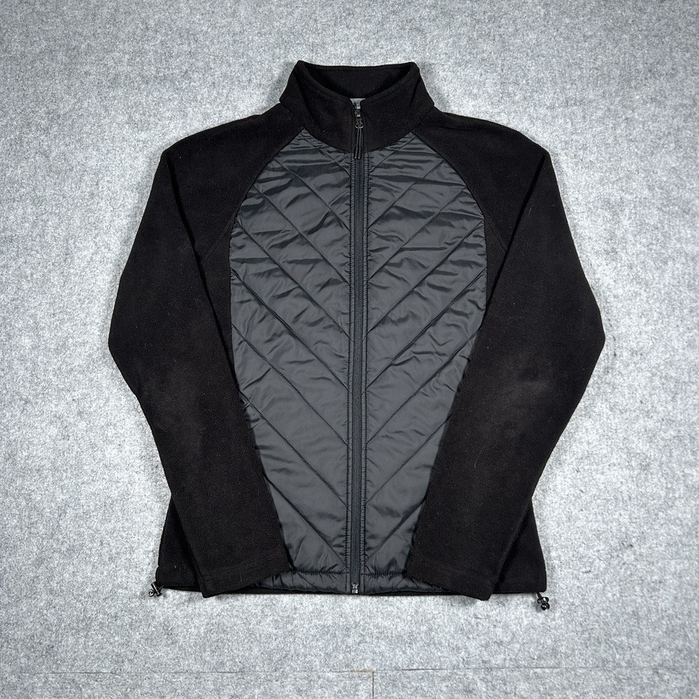 New Balance Fleece Women's Size Small Black‎ Quilted Puffer Full Zip Activewear
